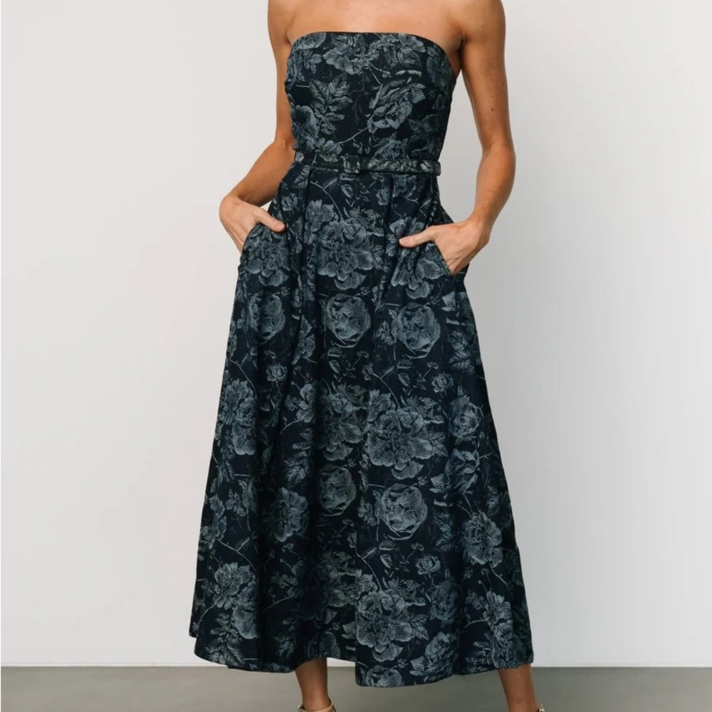 Darlene Strapless Denim Dress